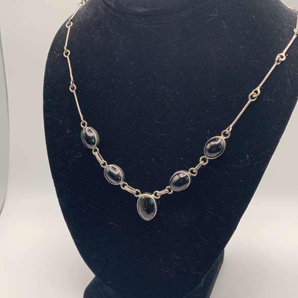 💝 Natural Stone Silver 925 Necklace Vintage - Picture 10 of 10